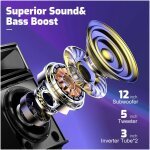 Seenda Karaoke Machine with 2 Wireless Microphones, Bluetooth Speaker - Image 2