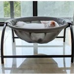 Cat Bed Dog/Pet Hammock Bed Free-Standing Kitty Sleeping Cat Supplies Pet Supplies Whole Wash Stable & Breathable Easy Assembly Indoors Outdoors, 16.9 in x 16.9 in x 9.5 in - Image 2