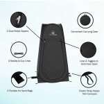 Pop Up Pod - Privacy Shower Tent, Dressing Room, or Portable Toilet Stall with Carry Bag for Camping, Beach, or Tailgate by Wakeman Outdoors (Black) - Image 8