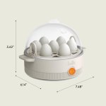 bella Electric Egg Cooker, 7 Eggs Capacity Tray, Single Stack, for Poached, Scrambled, Hard, Medium & Soft Boiled Eggs, Omelets and Steamed Dumplings, Auto Shutoff, 360 Watt, Oatmilk - Image 8
