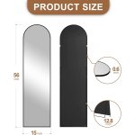 Delma Arched Mirror Full Length,Standing Mirror Full Body,Large Floor with Stand for Wall Entryway Door Bedroom Bathroom Living Room - Image 5