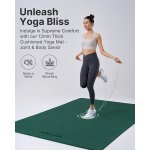 YOTTOY Large Yoga Mat (75 * 52 * 1/2inch),Extra Wide TPE Exercise Mat,Non-Slip Workout Mat for Pilates, Fitness, Barefoot, Home Gym Studio with Strap and Towel - Image 7