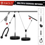 Mikolo Fitness LAT and Lift Pulley System, Dual Cable Machine(70'' and 90'') with Upgraded Loading Pin for Triceps Pull Down, Biceps Curl, Back, Forearm, Shoulder-Home Gym Equipment(Patent) - Image 6