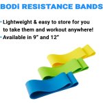 Beachbody Resistance Bands for Booty and Thigh Workouts, Unisex Strength Workout Exercise Loops for Women & Men, Light, Medium & Heavy Resistance Levels, 12 Inch, 3 Pack - Image 2