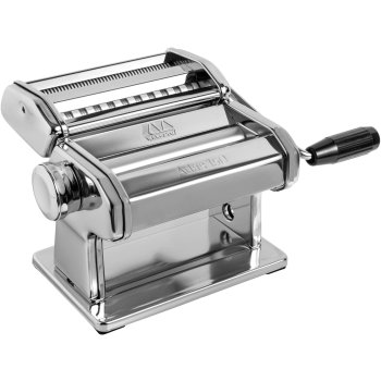 MARCATO Made in Italy Atlas 150 Classic Manual Pasta Maker Machine, Chrome Steel. Makes Lasagna, Fettuccine & Tagliolini