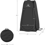 Pop Up Pod - Privacy Shower Tent, Dressing Room, or Portable Toilet Stall with Carry Bag for Camping, Beach, or Tailgate by Wakeman Outdoors (Black) - Image 2