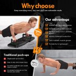 Push Up Board,Home Gym,Portable Exercise Equipment,Pilates Bar and 20 Fitness Accessories with Resistance Bands and Ab Roller Wheel,Full Body Workout at Home - Image 5
