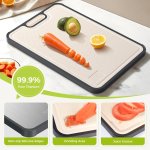 Titanium Cutting Board for Kitchen, Cutting Board Double Sided Food Grade, Pure Titanium and Wheat Straw PP, Easy to Clean Large Size 16”×11” - Image 6