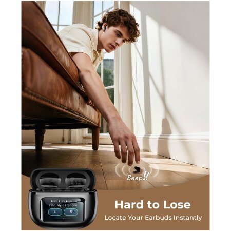 Wireless Earbuds, Ear Buds Active Noise Cancelling with Charging Case