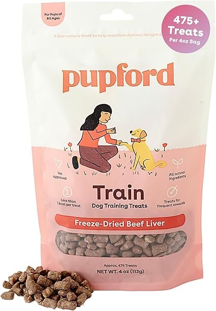 7196VLMwNAL._AC_SX425_ Pupford Freeze Dried Training Treats for Dogs & Puppies, 475+ Three Ingredient Bites - Image 1