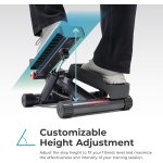 Sunny Health & Fitness Mini Stepper for Exercise at Home, Stair Step Workout Machine with Resistance Band and Over 300lb Weight Capacity, Optional Twist Motion and Free SunnyFit App Connection - Image 5