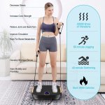 AXV Vibration Plate Fitness Platform Exercise Machine Vibrating Lymphatic Drainage Shaking Full Body Shaker Workout Vibrate Stand Shake Board Sport Gym for Weight Loss Fat Burner for Women Men - Image 7