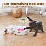 Potaroma Cat Toys 3in1 Automatic Interactive Kitten Toy, Fluttering Butterfly, Moving Feather, Track Balls, Dual Power Supplies, USB Powered, Indoor Exercise Kicker (Bright White) - Image 5
