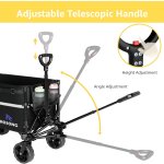Collapsible Wagon Cart with Wheels Foldable - Folding Utility Heavy Duty Wagons Carts for Grocery Sports Garden Shopping Camping - Image 5