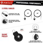 Mikolo Fitness LAT and Lift Pulley System, Dual Cable Machine(70'' and 90'') with Upgraded Loading Pin for Triceps Pull Down, Biceps Curl, Back, Forearm, Shoulder-Home Gym Equipment(Patent) - Image 3