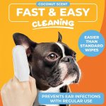 Dog Ear Cleaner Wipes – Finger Wipes for Dogs & Cats – Cleaning (Coconut) - Image 5