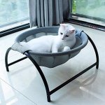 Cat Bed Dog/Pet Hammock Bed Free-Standing Kitty Sleeping Cat Supplies Pet Supplies Whole Wash Stable & Breathable Easy Assembly Indoors Outdoors, 16.9 in x 16.9 in x 9.5 in