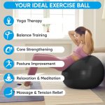 APEXUP Yoga & Pilates Ball - Anti Slip Heavy Duty Gym Ball for Fitness, Balance & Core Workout - Image 5