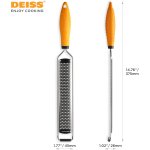 Deiss PRO Citrus Lemon Zester & Cheese Grater — Parmesan Cheese, Lemon, Ginger, Garlic, Nutmeg, Chocolate, Vegetables, Fruits - Razor-Sharp Stainless Steel Blade + Protect Cover - Dishwasher Safe - Image 8