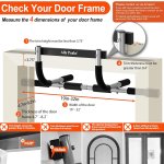 Ally Peaks Pull Up Bar for Doorway | Thickened Steel Max Limit 440 lbs Upper Body Fitness Workout Bar| Multi-Grip Strength for Doorway | Indoor Chin-Up Bar Fitness Trainer for Home Gym Portable - Image 4