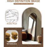 Delma Arched Mirror Full Length,Standing Mirror Full Body,Large Floor with Stand for Wall Entryway Door Bedroom Bathroom Living Room - Image 3