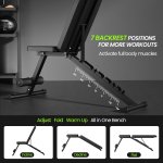 Adjustable Weight Bench for Home Gym, Foldable Workout Bench for Full Body Fitness Dumbbell Exercise, 600LBS Incline Decline Flat Bench with Resistance Bands for Strength Training - Image 3