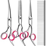 5 in1 Dog Grooming Scissors Kit, Professional Dog Scissors for Grooming