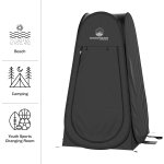 Pop Up Pod - Privacy Shower Tent, Dressing Room, or Portable Toilet Stall with Carry Bag for Camping, Beach, or Tailgate by Wakeman Outdoors (Black) - Image 4