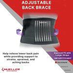 MUELLER Sports Medicine Adjustable Back Brace, Ideal for Upper and Lower Back Pain, Relief & Support for Men and Women, Strains, Sciatica, Scoliosis, Black - Image 2