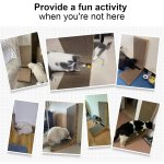 FUKUMARU Cat Scratcher, 26.8 Inch L Shape Cat Scratch Pad Wall Mounted, Cat Scratching Cardboard with Ball Toy for Indoor Cats, Large Size - Image 7