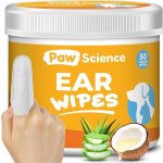 Dog Ear Cleaner Wipes – Finger Wipes for Dogs & Cats – Cleaning (Coconut)