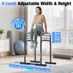 Sportsroyals Adjustable Dip Bar Station, Heavy Duty Parallette & Parallel Bars, 400LBS Stable Dip Stands for Home Gym, Calisthenics & Upper Body Workout Equipment - Image 5