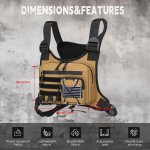 Outdoor Sports Chest Bag for Men, Chest Vest Holster Fits Most Pistols, EDC Travel Chest Pack for Running, Hiking - Image 2