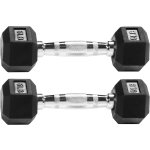 Rubber Encased Hex Dumbbell, Multiple Sizes