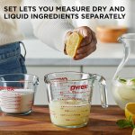 Pyrex Essentials (2-Pack) Glass Measuring Cups Set, (1 & 2 Cup) Measuring Cups For Prepping, Baking and Cooking, Preheated Oven, Dishwasher, Freezer, and Microwave Safe - Image 3