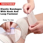 Premium Elastic Bandage Wrap, 6 Pack 4" Cotton Latex Free Compression Bandage Wrap with Touch Closure at Both Ends, Support & First Aid for Sports, Medical, and Injury Recovery - Image 3