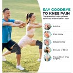 Modvel Compression Knee Brace for Women & Men, 2-Pack Knee Brace for Running Knee Pain, Knee Support Compression Sleeve, Workout Sports Knee Braces for Meniscus Tear, ACL & Arthritis Pain Relief - Image 2