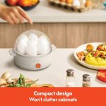 bella Electric Egg Cooker, 7 Eggs Capacity Tray, Single Stack, for Poached, Scrambled, Hard, Medium & Soft Boiled Eggs, Omelets and Steamed Dumplings, Auto Shutoff, 360 Watt, Oatmilk - Image 7