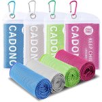 4 Pack Cooling Towel (40"x12"), Soft Breathable Chilly Towel, Ice Towel, Microfiber Towel for Yoga, Sport, Running, Workout,Gym, Camping, Fitness, Workout & More Activities(Multicolor)