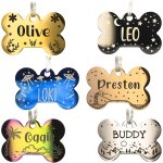 Personalized Dog Tag with 5 Lines of Custom Deep Engraved Durable Stainless Steel