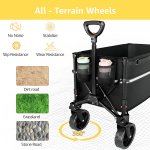 Collapsible Wagon Cart with Wheels Foldable - Folding Utility Heavy Duty Wagons Carts for Grocery Sports Garden Shopping Camping - Image 4