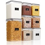 Vtopmart 8 pcs Large Airtight Food Storage Containers, Vtopmart Flour Canisters, for Kitchen Organization