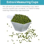 Vtopmart 8 pcs Large Airtight Food Storage Containers, Vtopmart Flour Canisters, for Kitchen Organization - Image 3