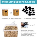 Vtopmart 8 pcs Large Airtight Food Storage Containers, Vtopmart Flour Canisters, for Kitchen Organization - Image 4