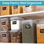 Vtopmart 8 pcs Large Airtight Food Storage Containers, Vtopmart Flour Canisters, for Kitchen Organization - Image 7