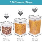 Vtopmart 8 pcs Large Airtight Food Storage Containers, Vtopmart Flour Canisters, for Kitchen Organization - Image 8